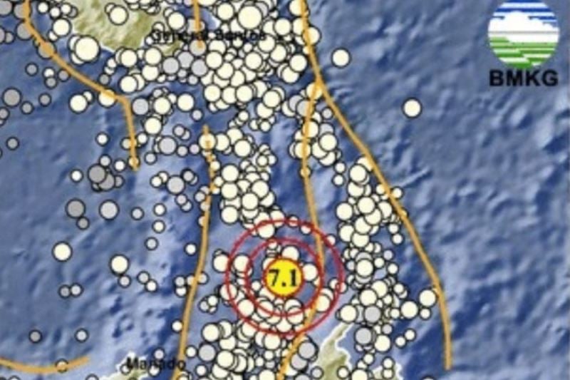 gempa di Melonguane sulawesi utara