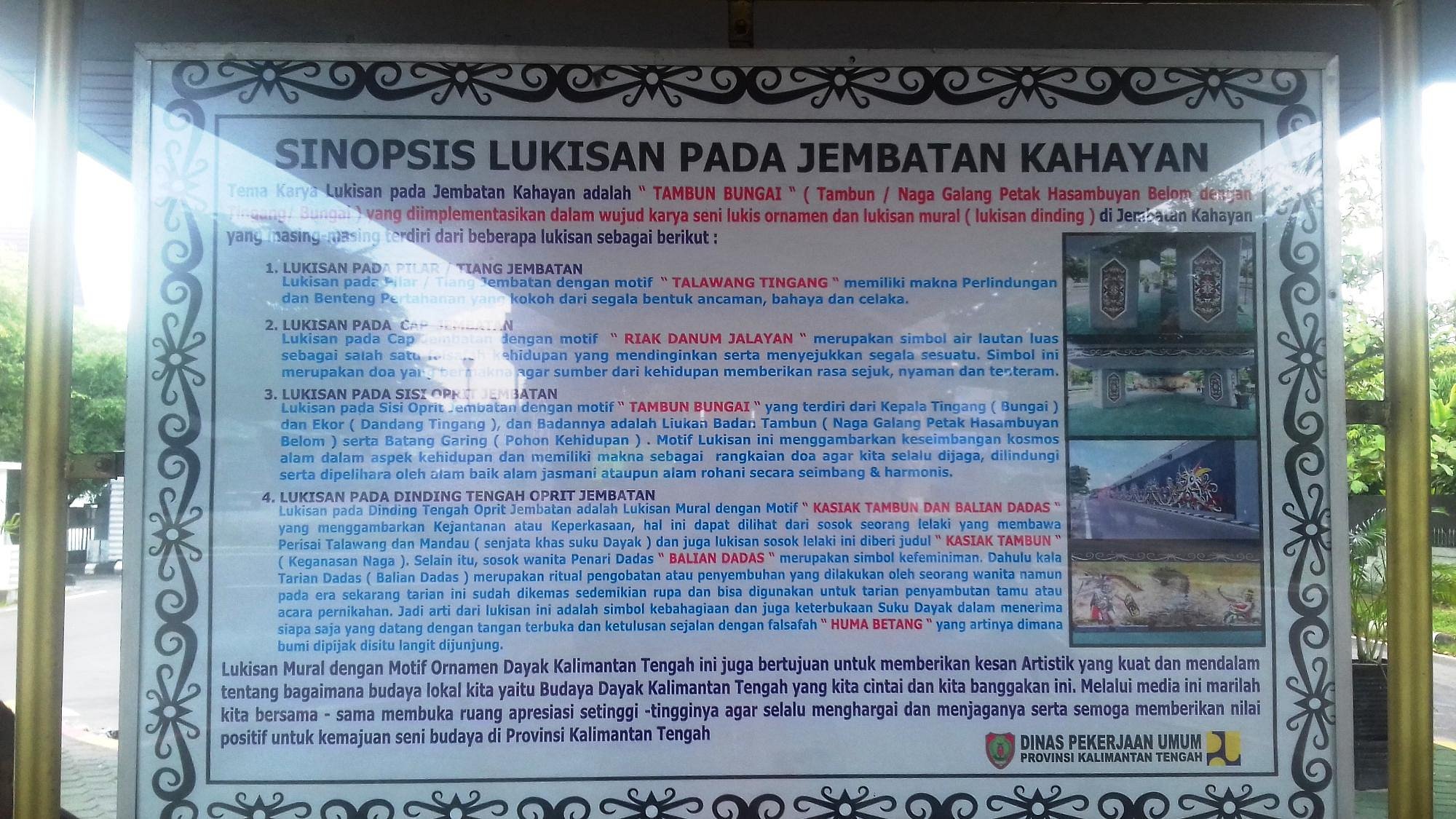 makna lukisan jembatan kahayan