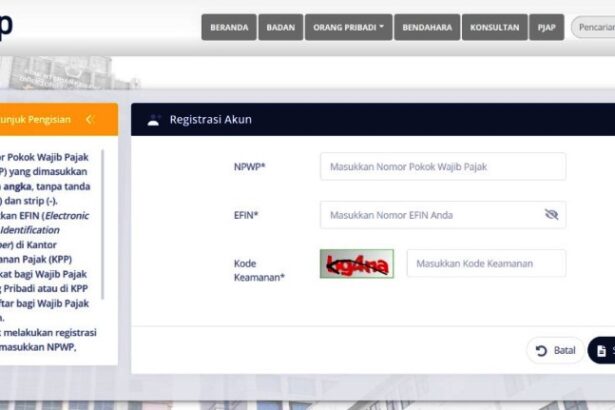 lupa efin pajak