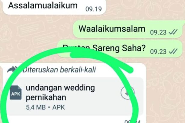 Penipuan Online File Apk Di Wa
