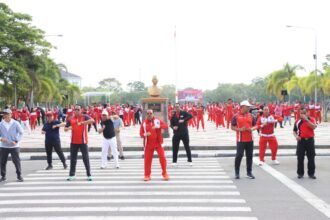Sekda Nuryakin Senam Bersama