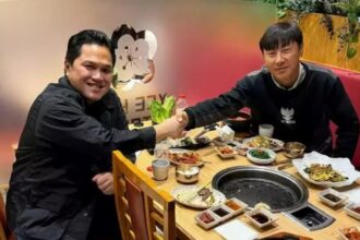 Shin Tae-yong Dan Ketua Umum Pssi Erick Tohir