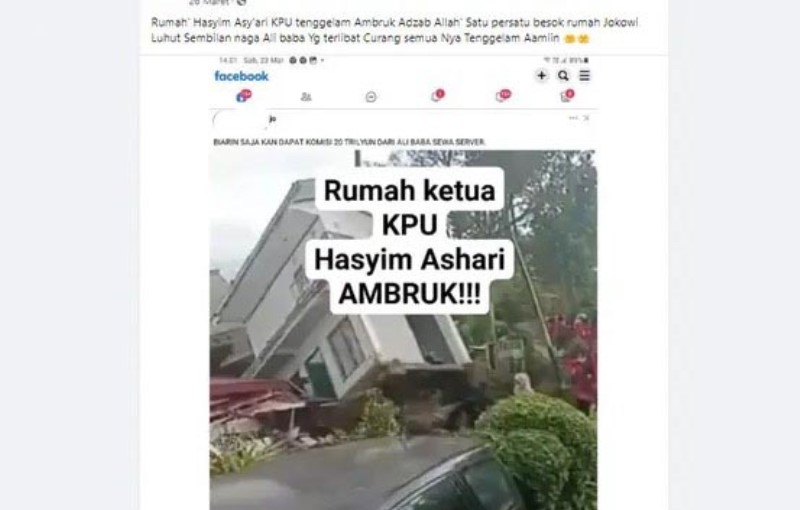 Cek Fakta Rumah Ketua Kpu Ambruk 4