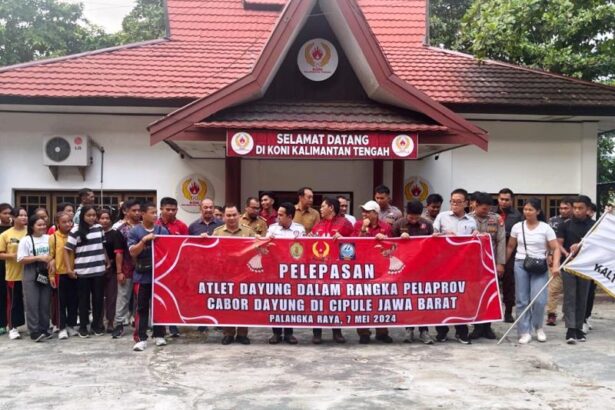 pelepasan tim dayung kalteng untuk Pelatprov PON 2024