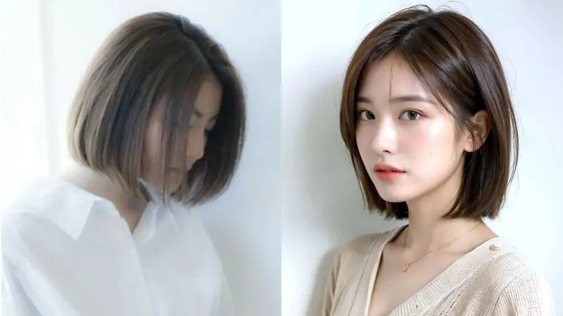 Model Rambut Bob Rata