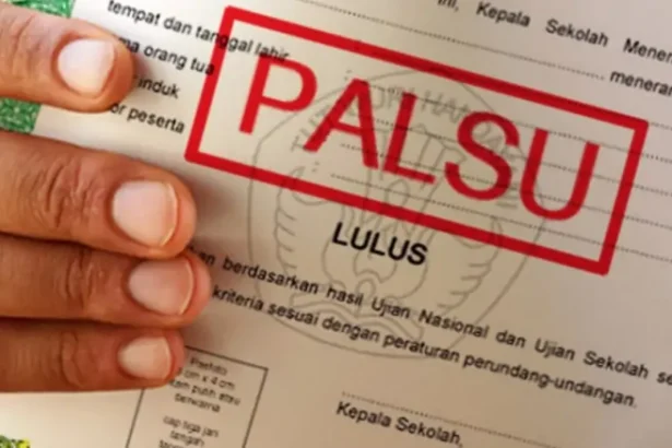 Ilustrasi Ijazah Palsu