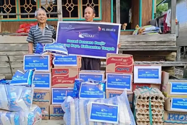 bantuan xl axiata untuk korban banjir kalteng