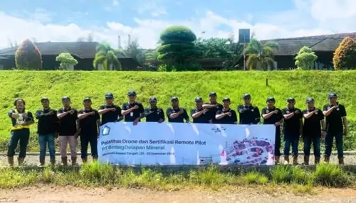 Pelatihan & Sertifikasi Remote Pilot, Pt Bintangdelapan Mineral X Pt Terra Drone Indonesia (sumber Vritimes.com)