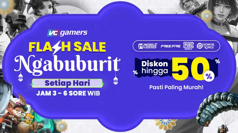 Banner Vcgamers Tebar Diskon Top Up Game