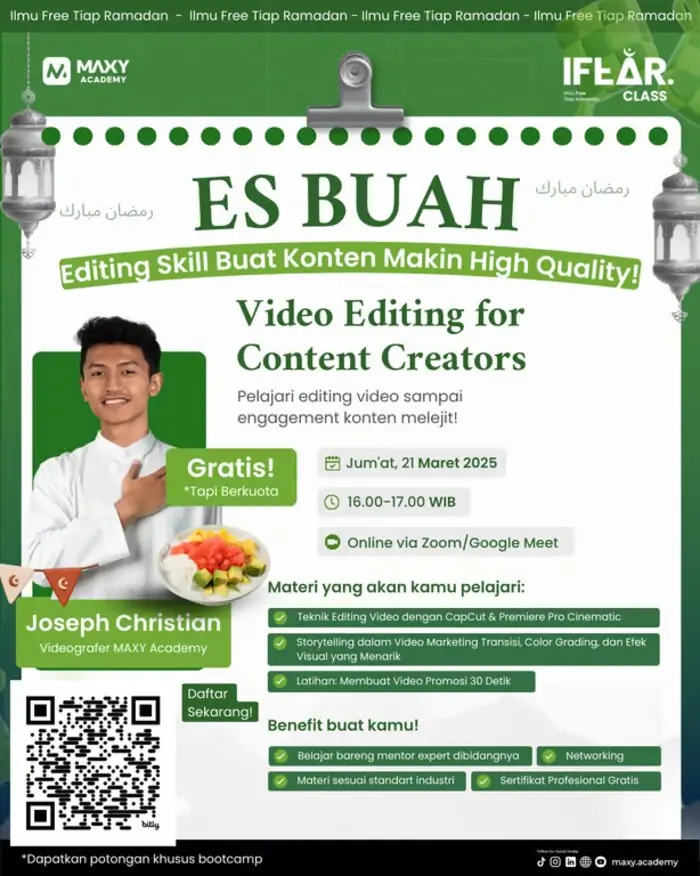 Banner Workshop Interaktif Gratis, Maxy Academy