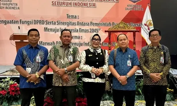 Anggota DPRD Barito Utara mengikuti kegiatan Musyawarah Nasional VI Asosiasi DPRD Kabupaten Seluruh Indonesia (ADKASI) yang diselenggarakan pada Selasa (25/2/2025) di Hotel Borobudur, Jakarta