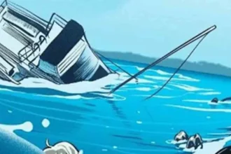 Ilustrasi Kapal Wisata Tenggelam