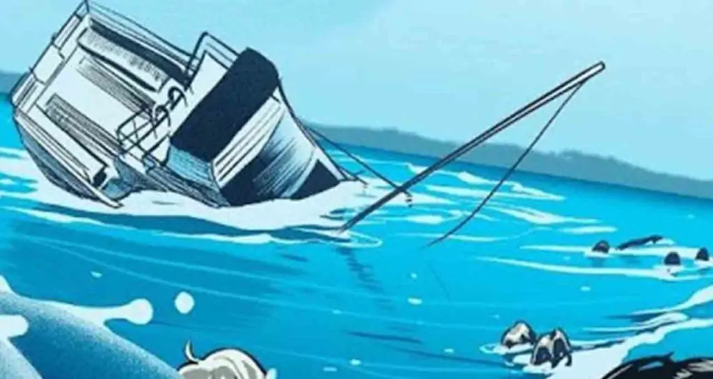 Ilustrasi Kapal Wisata Tenggelam