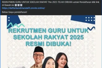 Hoaks Link Guru Sekolah Rakyat