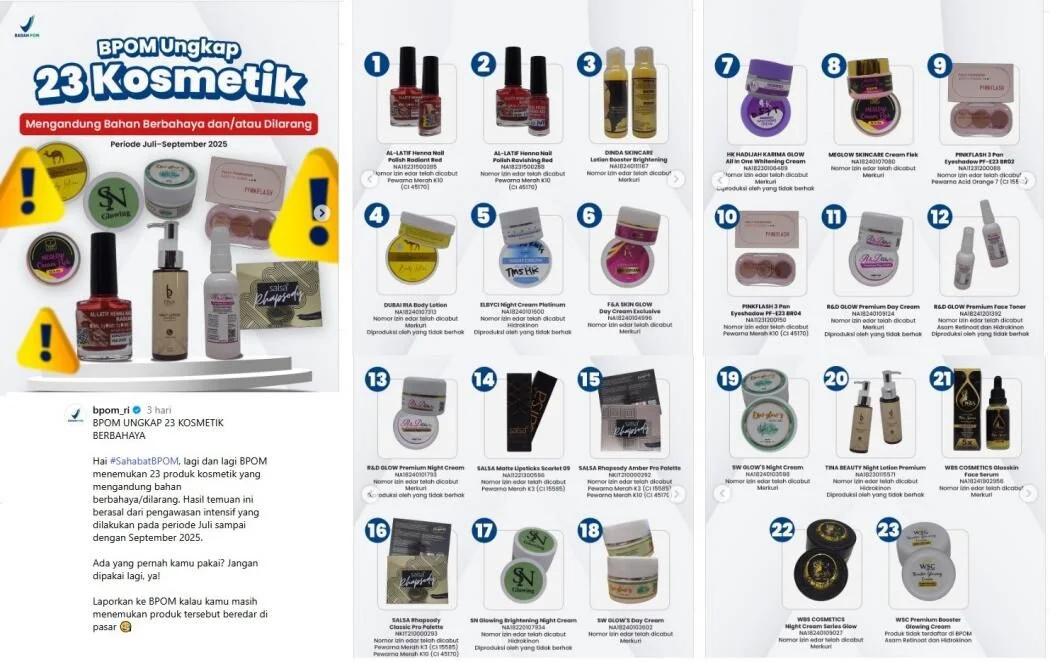 Bpom Kosmetik Berbahaya