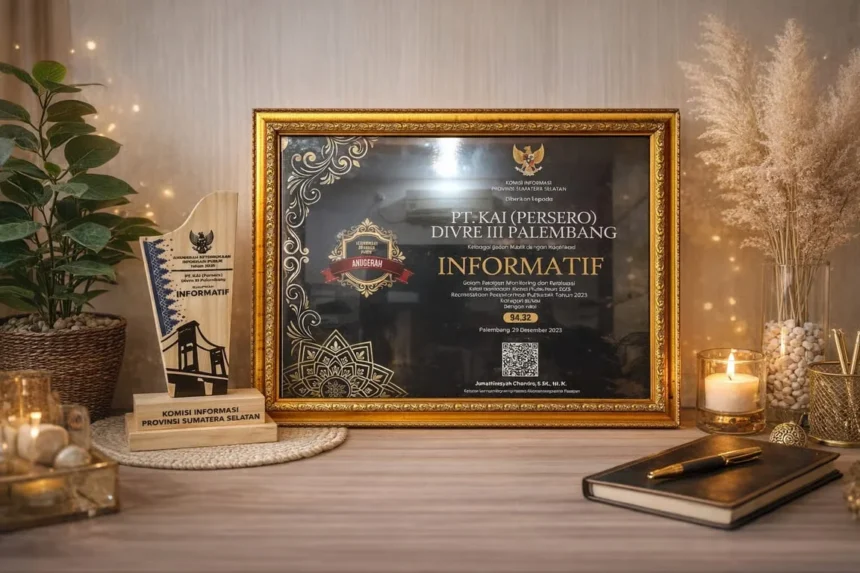 Kai Divre Iii Palembang Meraih Predikat Badan Publik Informatif