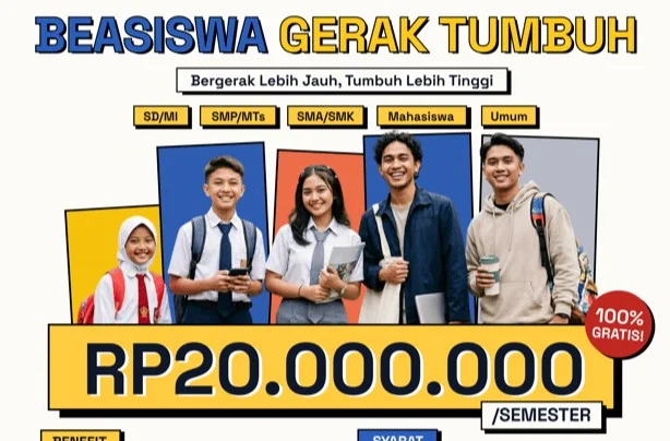 Gerak Tumbuh Luncurkan Beasiswa Rp20 Juta Dengan Komitmen Perlindungan Data