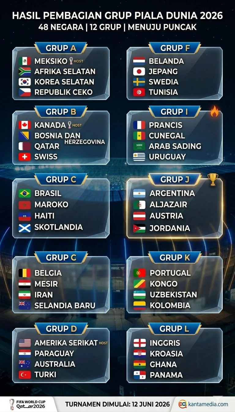 Pembagian Grup Piala Dunia 2026