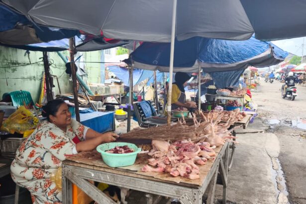 Penjual Ayam di Pasar Besar (30/7/2026).