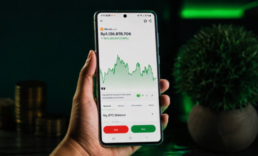 Ilustrasi Pergerakan Harga Bitcoin (btc) Di Aplikasi Floq
