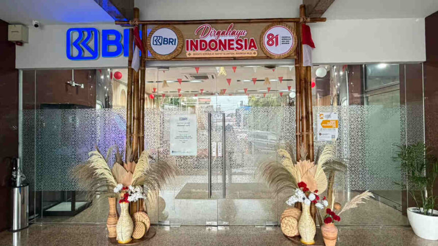 Sambut Hut Ke 81 Ri, Bri Bo Kramat Jati Semarakkan Kantor Dengan Dekorasi Merah Putih