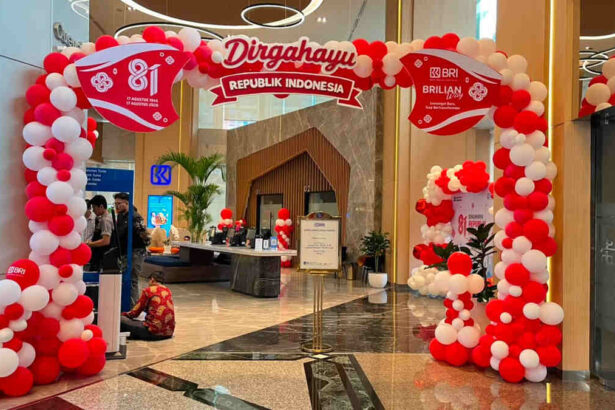 Sambut Hut Ke 81 Ri, Bri Bo Sudirman Semanggi Semarakkan Kantor Dengan Dekorasi Nuansa Merah Putih