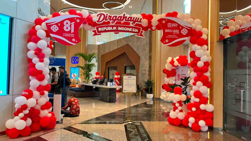 Sambut Hut Ke 81 Ri, Bri Bo Sudirman Semanggi Semarakkan Kantor Dengan Dekorasi Nuansa Merah Putih