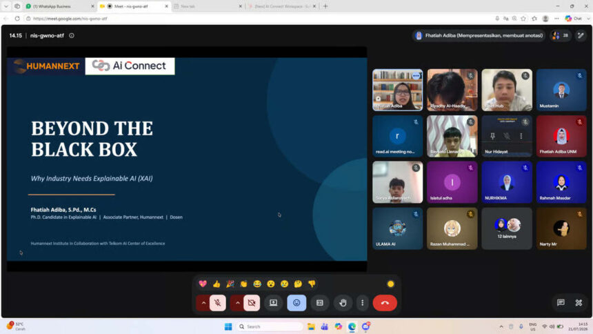 Telkom Ai Connect Makassar Dukung Penyelenggaraan Webinar Beyond The Black Box, Kupas Urgensi Explainable Ai