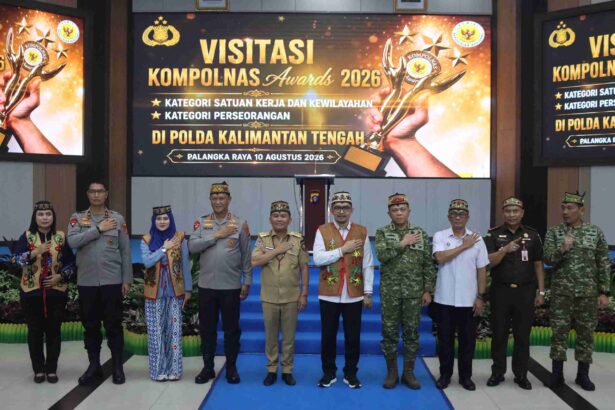 Polda Kalimantan Tengah (Kalteng) menjalani visitasi dan penilaian lapangan Komisi Kepolisian Nasional (Kompolnas) Award 2026 di Aula Graha Bhayangkara, Senin (10/8/2026).