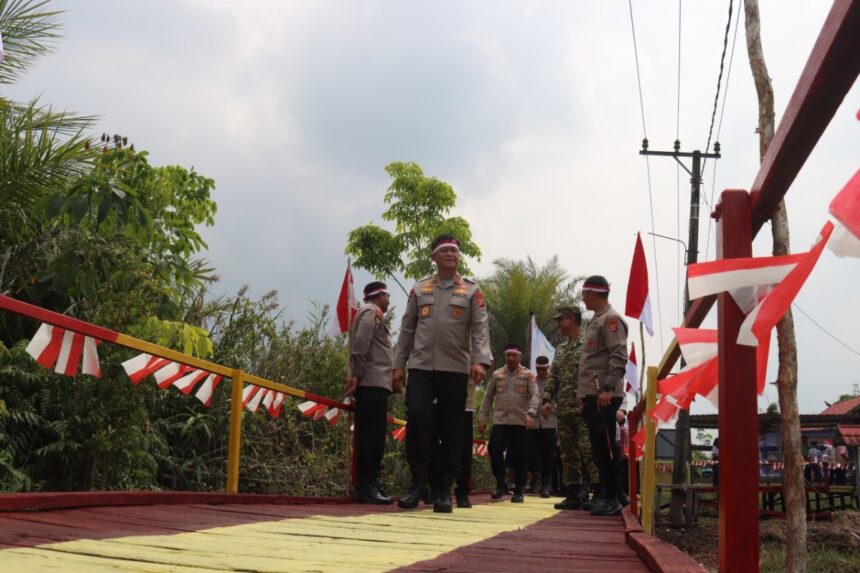 Salah satu jembatan tersebut berada di Desa Jabiren, Kecamatan Jabiren Raya, Kabupaten Pulang Pisau. Jembatan itu diresmikan langsung Kapolda Kalteng Irjen Pol Iwan Kurniawan pada Kamis (13/8/2026).