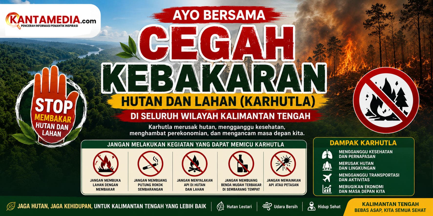 Banner Cegah Karhutla Dan Kabut Asap