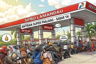 Ilustrasi Antrean Spbu