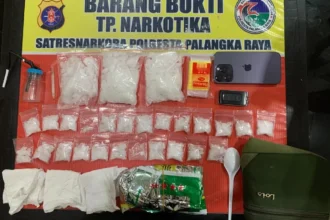 Satuan Reserse Narkoba (Satresnarkoba) Polresta Palangka Raya mengungkap dugaan peredaran narkotika jenis sabu dengan barang bukti mencapai sekitar 366 gram, Senin (21/9/2026).