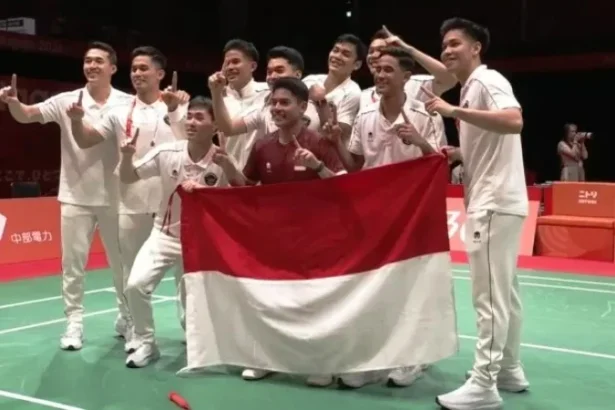 Tim Bulu Tangkis Putra Sabet Emas Pertama Asian Games 2026
