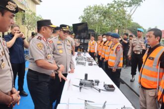 Peluncuran tim patroli udara tersebut dilakukan di depan lobi Mapolda Kalteng, Rabu (28/10/2026).