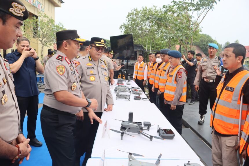 Peluncuran tim patroli udara tersebut dilakukan di depan lobi Mapolda Kalteng, Rabu (28/10/2026).