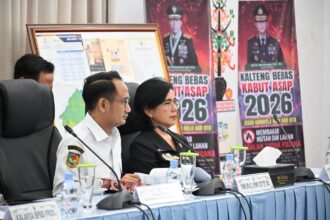 Fairid saat mengikuti rapat koordinasi pemantauan penanganan karhutla di Provinsi Kalimantan Tengah, Kamis (29/10/2026)